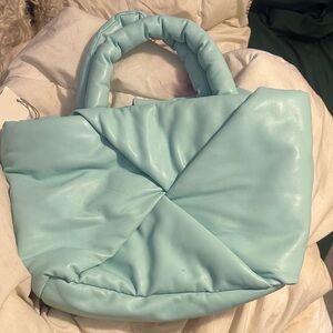 A New Day Light Blue Quilted Tote